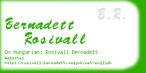 bernadett rosivall business card